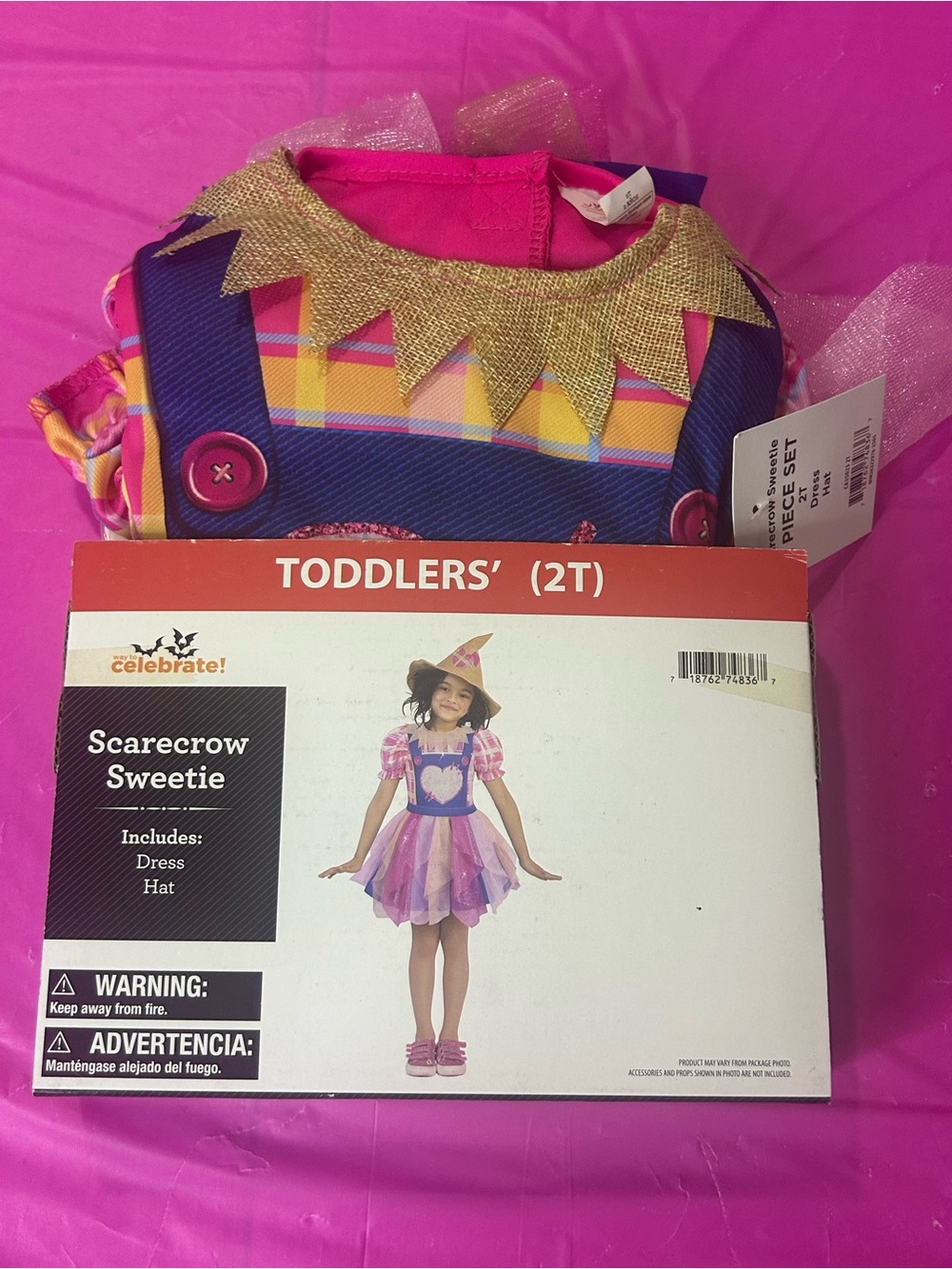 2 Costumes! 2T Scarecrow AND Witch Costume - Way to Celebrate